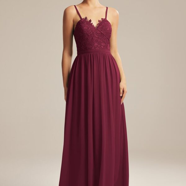 floor-length gown. This beauty fir
