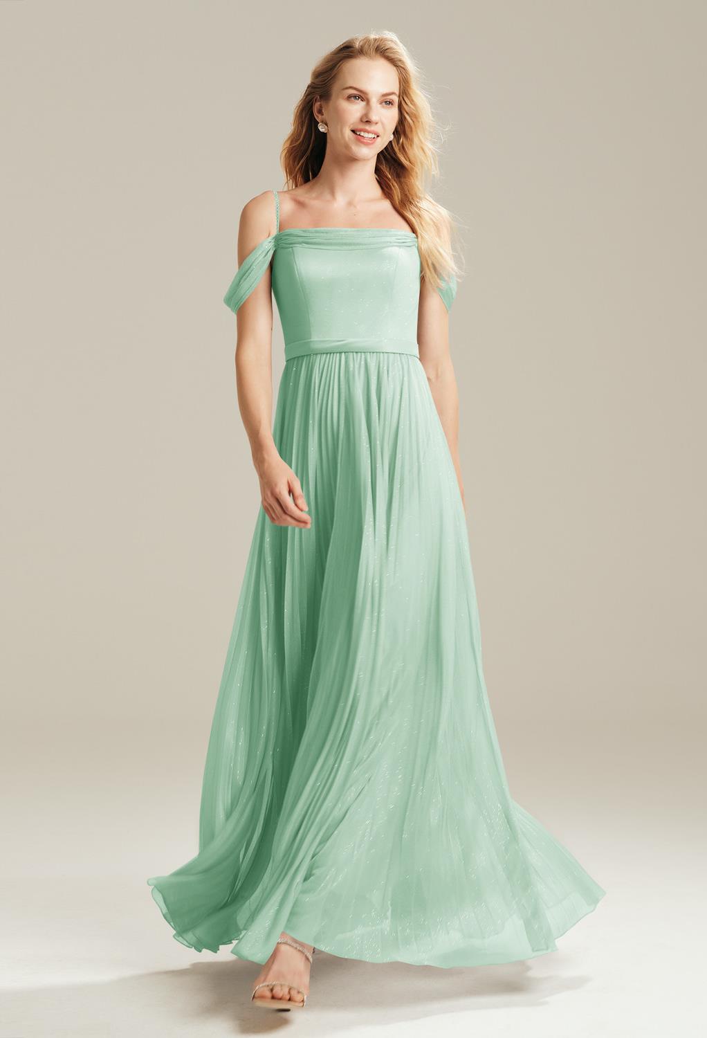 The Lowery dress is a flattering traditional choice for bridesmaids. The stretch knit fabric assures you of the comfort you deserve and the elegant movement that you're looking for. The straight neckline and cute straps add some interesting charm