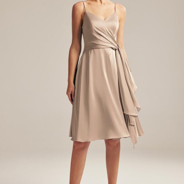 made from sleek and shiny satin charmeuse