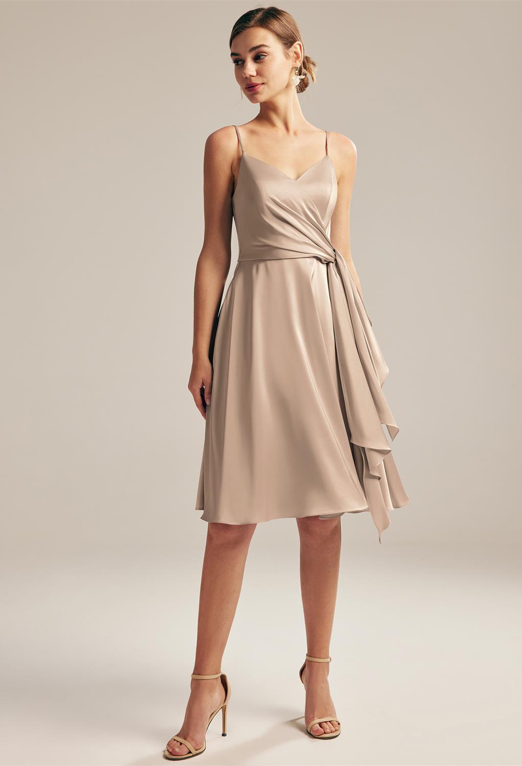 made from sleek and shiny satin charmeuse