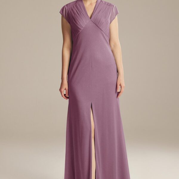 The AW Mulberry Dress has some voluminous sleeves. And the glitter mesh fabric of this dress makes it just as flexible. It is nicely tailored in a flattering silhouette mermaid form as its delicate pattern adds a refined touch to this appealing dress. The