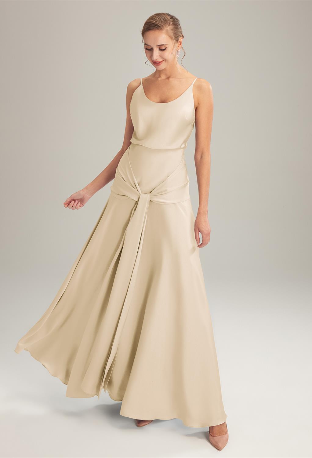 this bridesmaid dress is just what you need! Designed from satin charmeuse as A-line