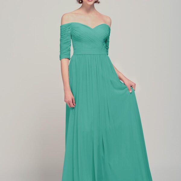 with elbow-length sleeves