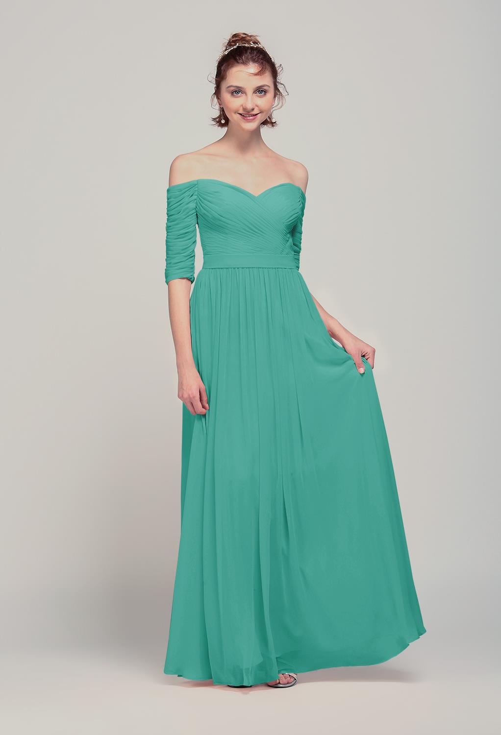 with elbow-length sleeves