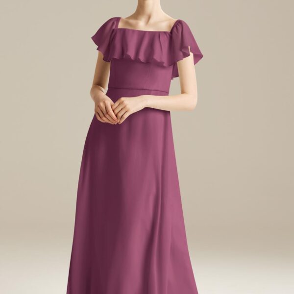 the Thyme dress is a darling choice in junior bridesmaid gowns. The floor length is graceful and elegant