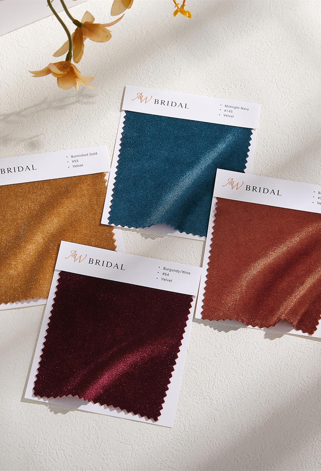 AW Velvet Swatches for Bridal Dresses