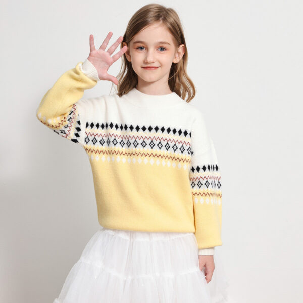 Fabric: This children's sweater is crafted from 100% wool