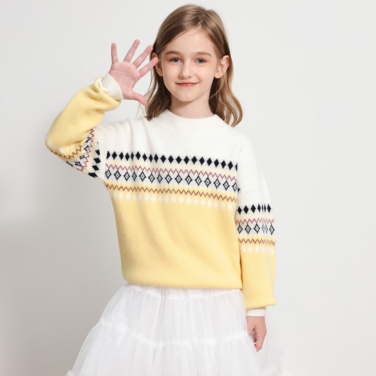 Fabric: This children's sweater is crafted from 100% wool
