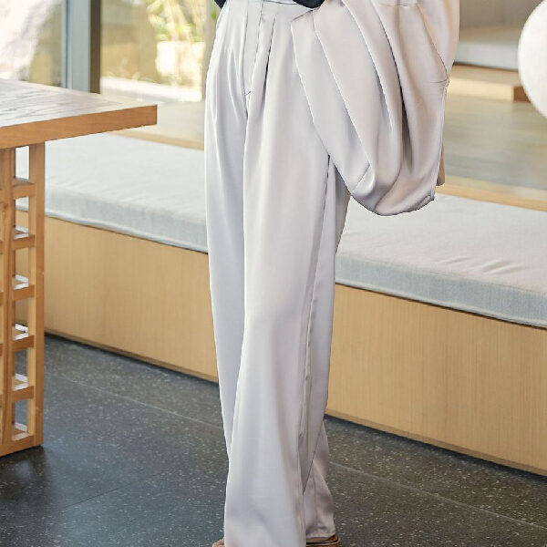 SkuCY-!107548MaterialPolyester StyleWide Leg FeatureSolid Color OccasionCasual