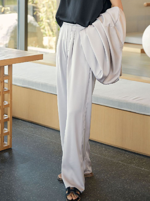 SkuCY-!107548MaterialPolyester StyleWide Leg FeatureSolid Color OccasionCasual