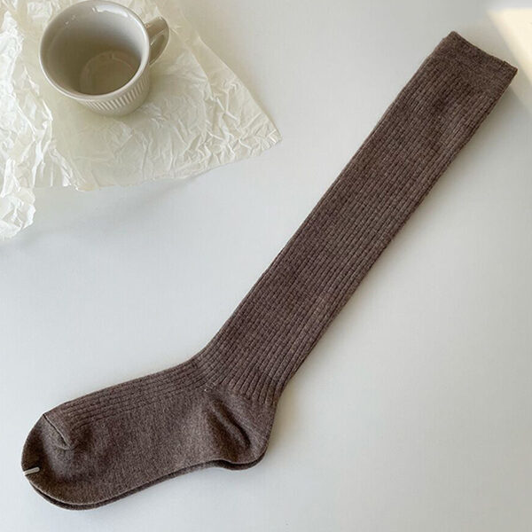 Casual Wool Keep Warm Solid Color Socks Accessories COFFEE-One_size SkuCY-!111332MaterialWool FeatureKeep Warm