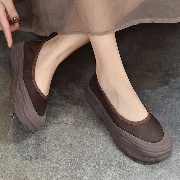 Contrast Color Vintage Platform Shoes COFFEE-40 SkuCY-!115686MaterialCow Leather FeatureContrast Color OccasionCasual