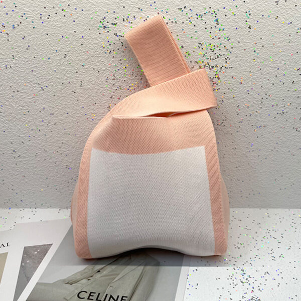 Cute Contrast Color Woven Handbag Bags PINK ORANGE-One_size SkuCY-!116626MaterialPolyester LiningPolyester FeatureContrast Color