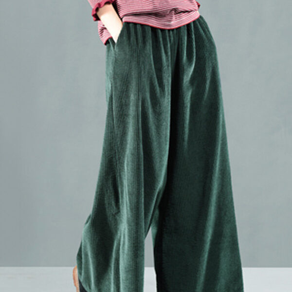 SkuCY-!67382MaterialCorduroy StyleWide Leg FeatureHigh-Waisted