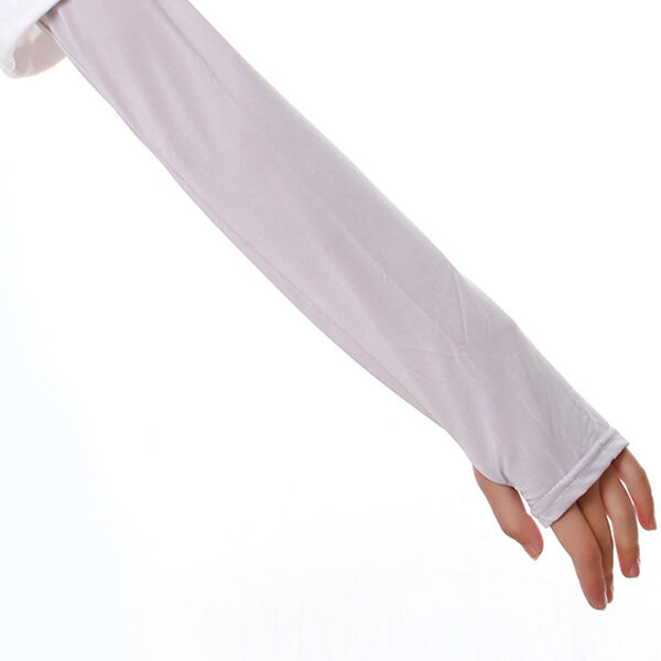 Ice Silk Sun Protection Simple Solid Color Sleevelet GRAY-One_size SkuCY-!103424MaterialIce Silk FeatureSun protection