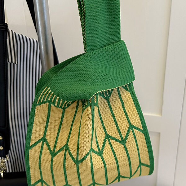 Geometric Woven Handbag Bags Accessories GREEN-One_size SkuCY-!116197MaterialPolyester FeatureGeometric OccasionGoing out