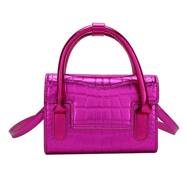 PU Solid Color Shiny Shoulder Bag Handbag PURPLE-One_size SkuCY-!115373MaterialPU LiningPolyester