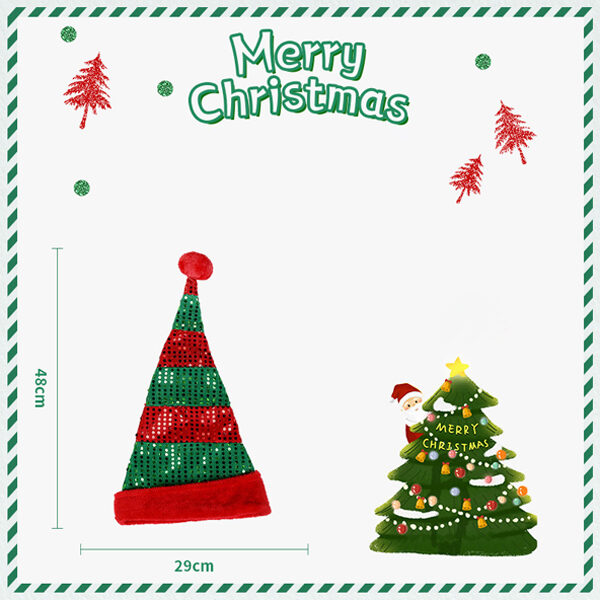 Funny Elf Santa Hat Christmas Hat Party Decoration 5-FREE SIZE SkuCY-!94674MaterialIron