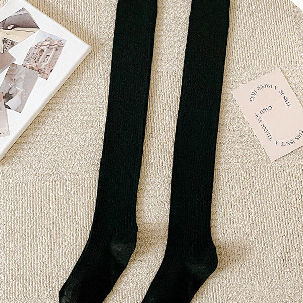 Casual Wool Solid Color Over The Knee Stockings Accessories BLACK-One_size SkuCY-!110769MaterialWool FeatureSolid Color OccasionCasual SeasonsSpring