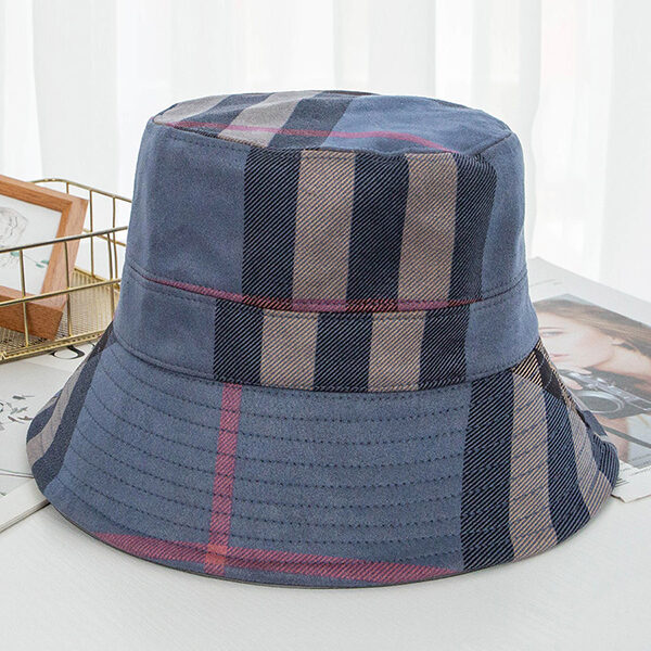 Casual Plaid Keep Warm Suede Fisherman Hat NAVY BLUE-M SkuCY-!85840MaterialFaux Ramie