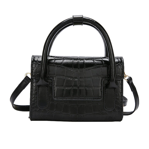 PU Solid Color Shiny Shoulder Bag Handbag BLACK-One_size SkuCY-!115373MaterialPU LiningPolyester