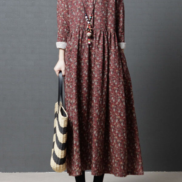 SkuCY-!71163Material>50%Cotton FeatureFloral Printed NecklineStand Collar OccasionCasual