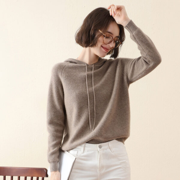 Fabric:100% Cashmere Hooded Design: This cashmere hoodie features a relaxed