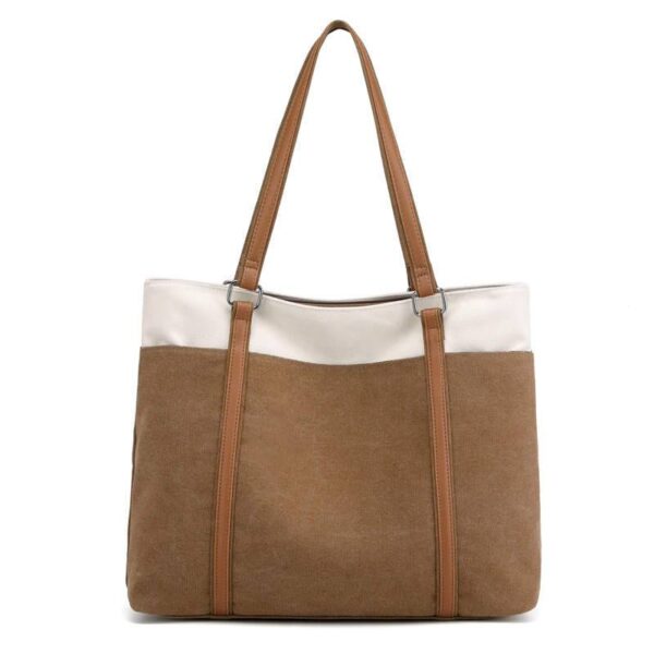 PRODUCT DESCRIPTIONThe Lilly is a spacious canvas tote that can effortlessly carry everything you need when you're headed out for the day. With double top handles