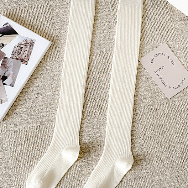 Casual Wool Solid Color Over The Knee Stockings Accessories WHITE-One_size SkuCY-!110769MaterialWool FeatureSolid Color OccasionCasual SeasonsSpring