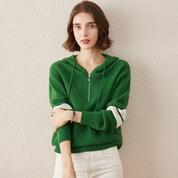 This cashmere knitted hoodies offer a perfect blend of comfort and style for the colder seasons. Made from premium blend of soft
