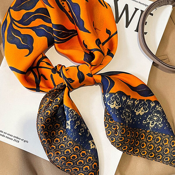 Floral Printed Vintage Shawl&Scarf ORANGE-One_size SkuCY-!115301MaterialSilk Imitation FeatureFloral Printed OccasionCasual