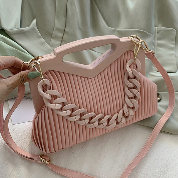 Fashion Urban 10 Colors Solid Color PU Bag PINK-One_size SkuCY-!100014MaterialPU FeatureSolid Color OccasionGoing out