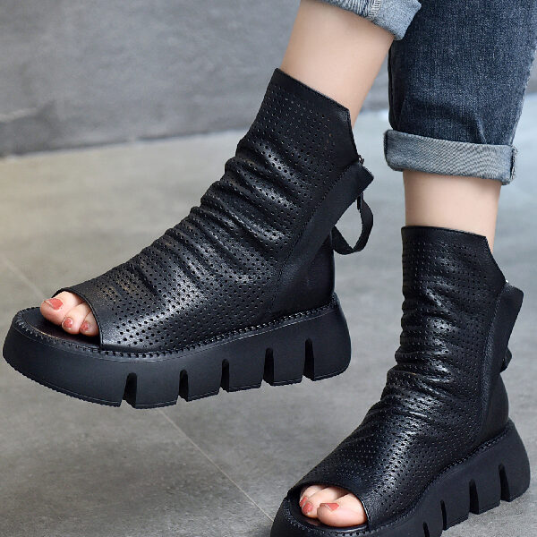SkuCY-!100367MaterialLeather StylePlatform FeatureHollow