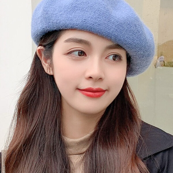 Simple Casual 10 Colors Beret Hat BLUE-FREE SIZE SkuCY-!96236MaterialWoolen FeatureSolid Color OccasionCasual