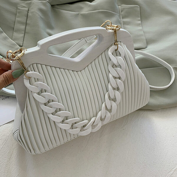 Fashion Urban 10 Colors Solid Color PU Bag WHITE-One_size SkuCY-!100014MaterialPU FeatureSolid Color OccasionGoing out