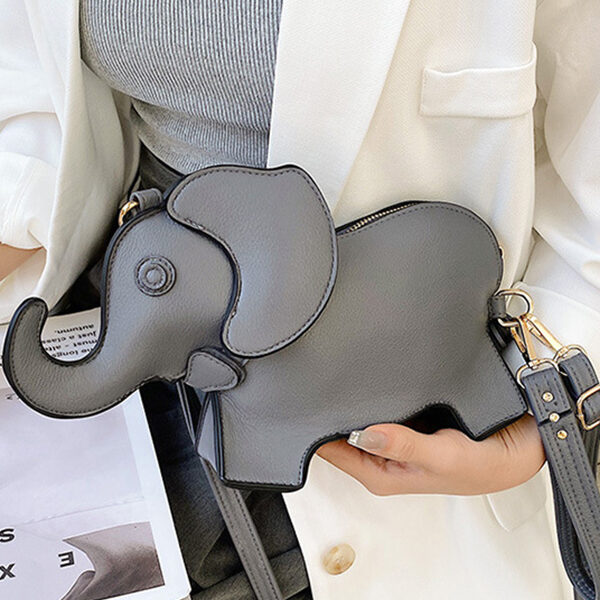 PU Elephant Shape Shoulder Bag Handbag GRAY-One_size SkuCY-!100016MaterialPU FeatureAnimal Shape