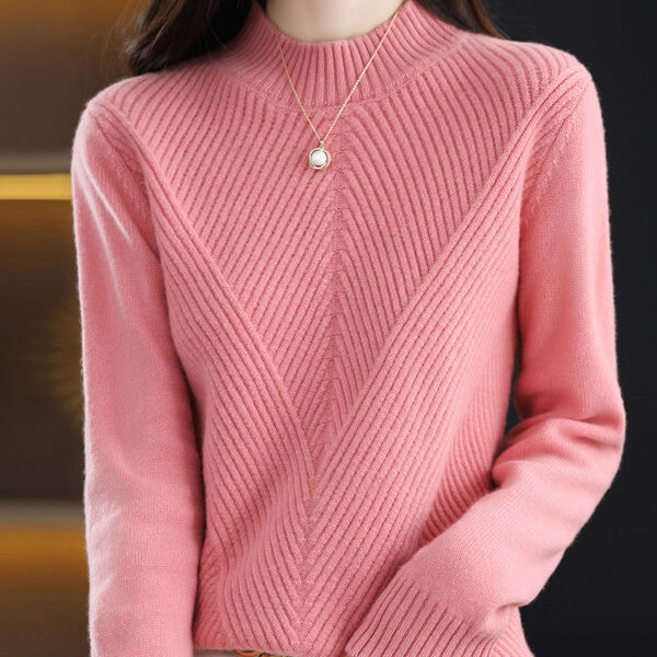 SkuCY-!111822MaterialWool StyleLong Sleeves FeatureSolid Color NecklineHalf Turtleneck OccasionCasual