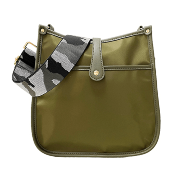 Now you can build your perfect bag! Pick your favorite color Nylon Courier and then pick your favorite style strap to build the perfect bag. All straps are interchangeable!Our beautiful Nylon Courier from the Threaded Pear is the perfect take anywhere bag
