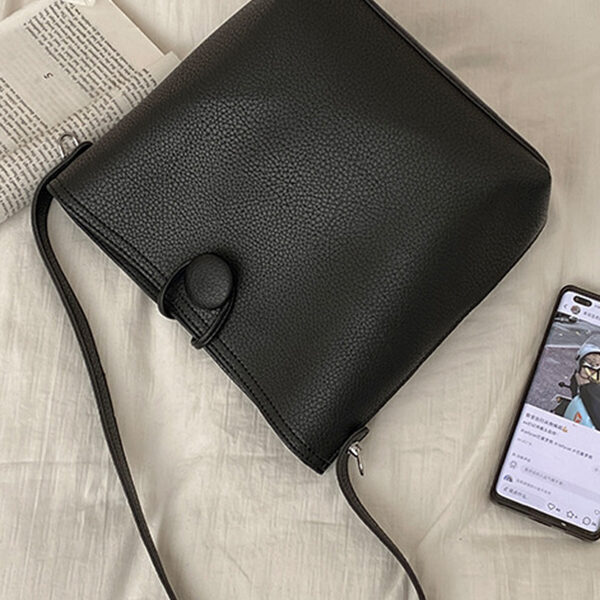 Retro Large Capacity Solid Color Bags Accessories BLACK-One_size SkuCY-!112506MaterialPU FeatureSolid Color OccasionCasual