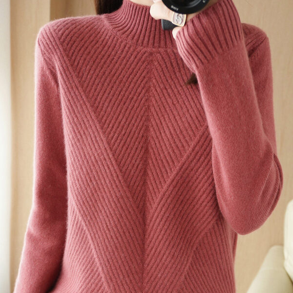 SkuCY-!111822MaterialWool StyleLong Sleeves FeatureSolid Color NecklineHalf Turtleneck OccasionCasual