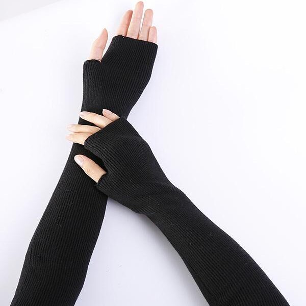 Knitted 7 Colors Sleevelet Accessories BLACK Sku CY-!19497 Material Acrylic Fibres Occasion Casual Seasons Spring