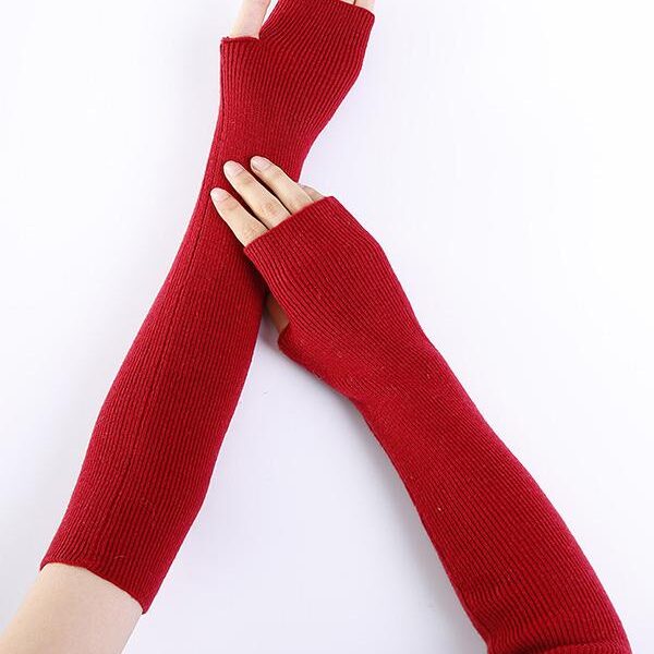 Knitted 7 Colors Sleevelet Accessories RED Sku CY-!19497 Material Acrylic Fibres Occasion Casual Seasons Spring