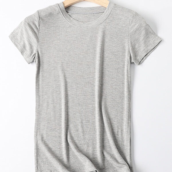 SkuCY-!75910MaterialModal StyleShort Sleeves FeatureSolid Color NecklineRound-neck OccasionCasual