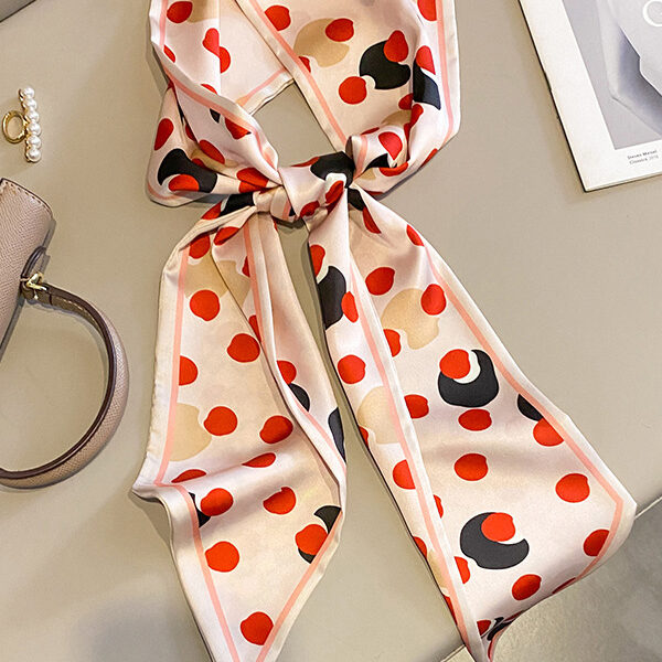 Contrast Color Polka-Dot Shawl&Scarf PINK-One_size SkuCY-!115051MaterialSilk Imitation FeatureContrast Color