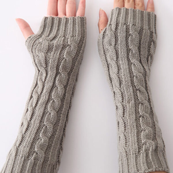 Jacquard 5 Colors Knitting Sleevelet LIGHT GRAY-FREE SIZE SkuCY-!97052MaterialKnitting FeatureKeep Warm