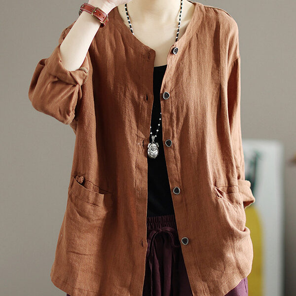 SkuCY-!114370Material>50%Linen StyleLoose