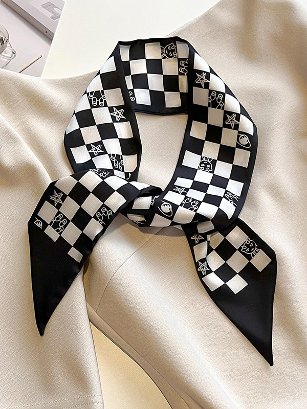 SkuCY-!115619MaterialSilk Imitation FeatureCheckerboard