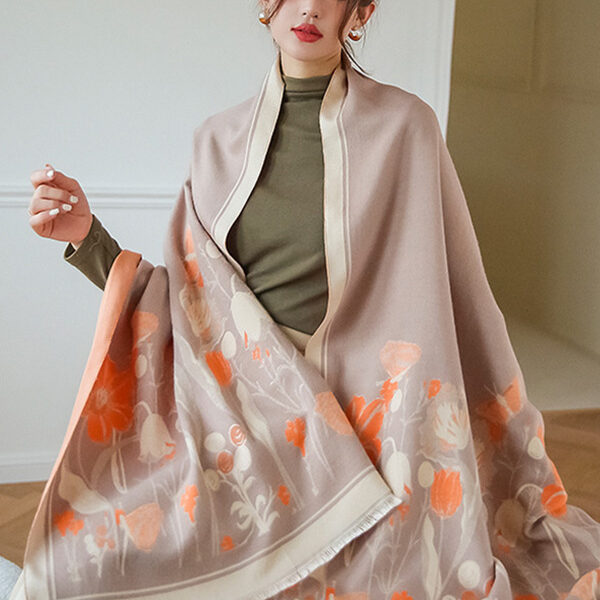SkuCY-!96924MaterialImitated Cashmere FeatureFloral Printed OccasionGoing out