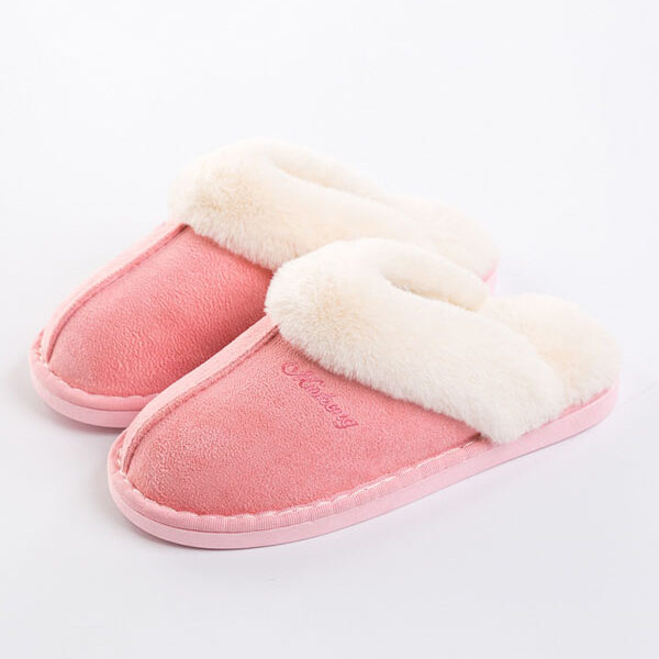 Indoor Non-Slip Keep Warm Slippers PINK-38-39 SkuCY-!111556MaterialPVC