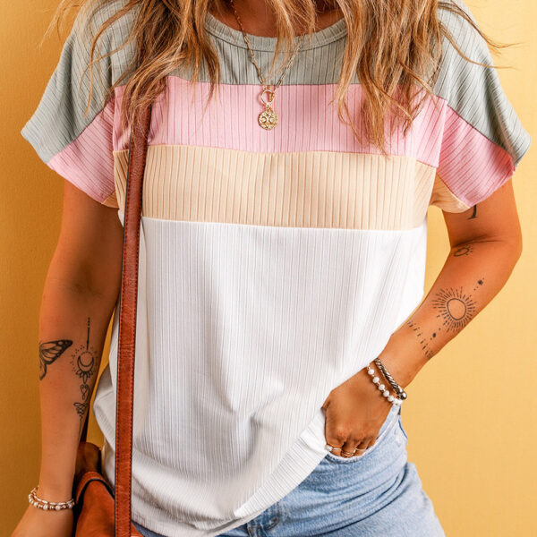 This year's hottest fashion statement? Textured t-shirts. This ribbed tee has become a must-have for everyone